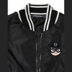 Dolce & Gabbana Black Nylon #DGFamily Full Zip Bomber Jacket