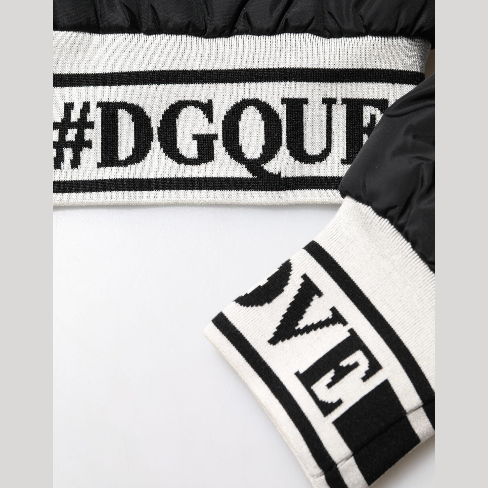 Dolce & Gabbana Black Nylon #DGFamily Full Zip Bomber Jacket