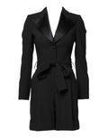 Dolce & Gabbana Black Wool Jumpsuit Dress Women Coat Jacket
