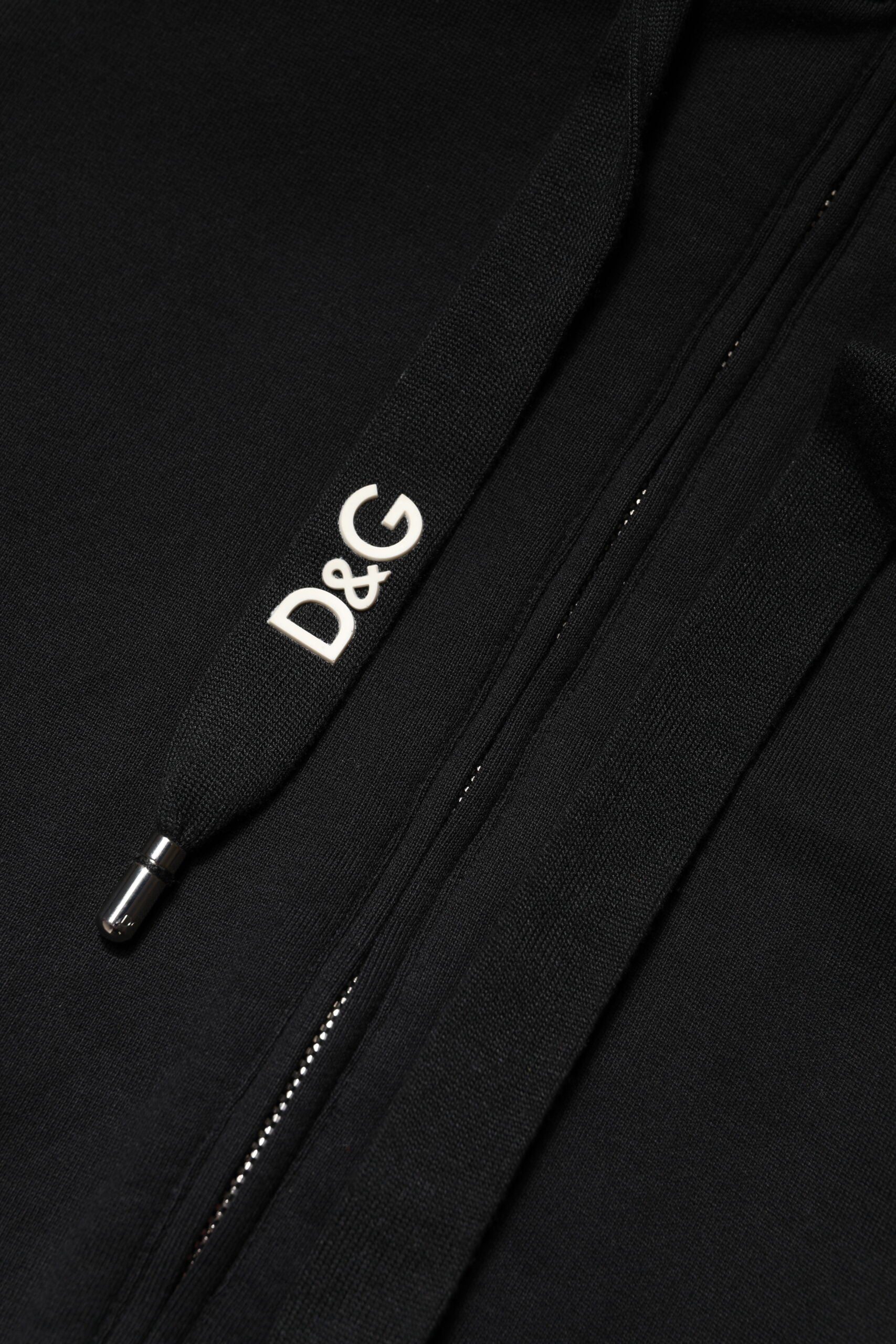 Dolce & Gabbana Black Cotton Hooded Full Zip Sweatshirt Sweater Dolce & Gabbana
