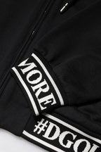 Dolce & Gabbana Black Cotton Hooded Full Zip Sweatshirt Sweater - Eljoys Fashion 