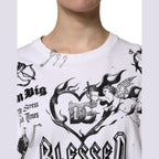 Dolce & Gabbana White Cotton DG BLESSED Printed T-shirt