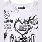 Dolce & Gabbana White Cotton DG BLESSED Printed T-shirt