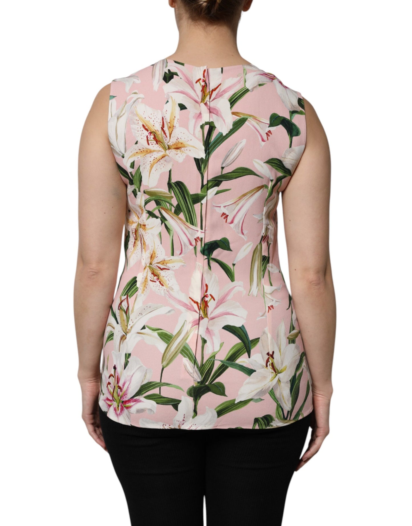 Dolce & Gabbana Multicolor Floral Print Round Neck Tank Top Dolce & Gabbana