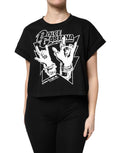 Dolce & Gabbana Black Cotton Printed Short Sleeves T-shirt - Eljoys Fashion 