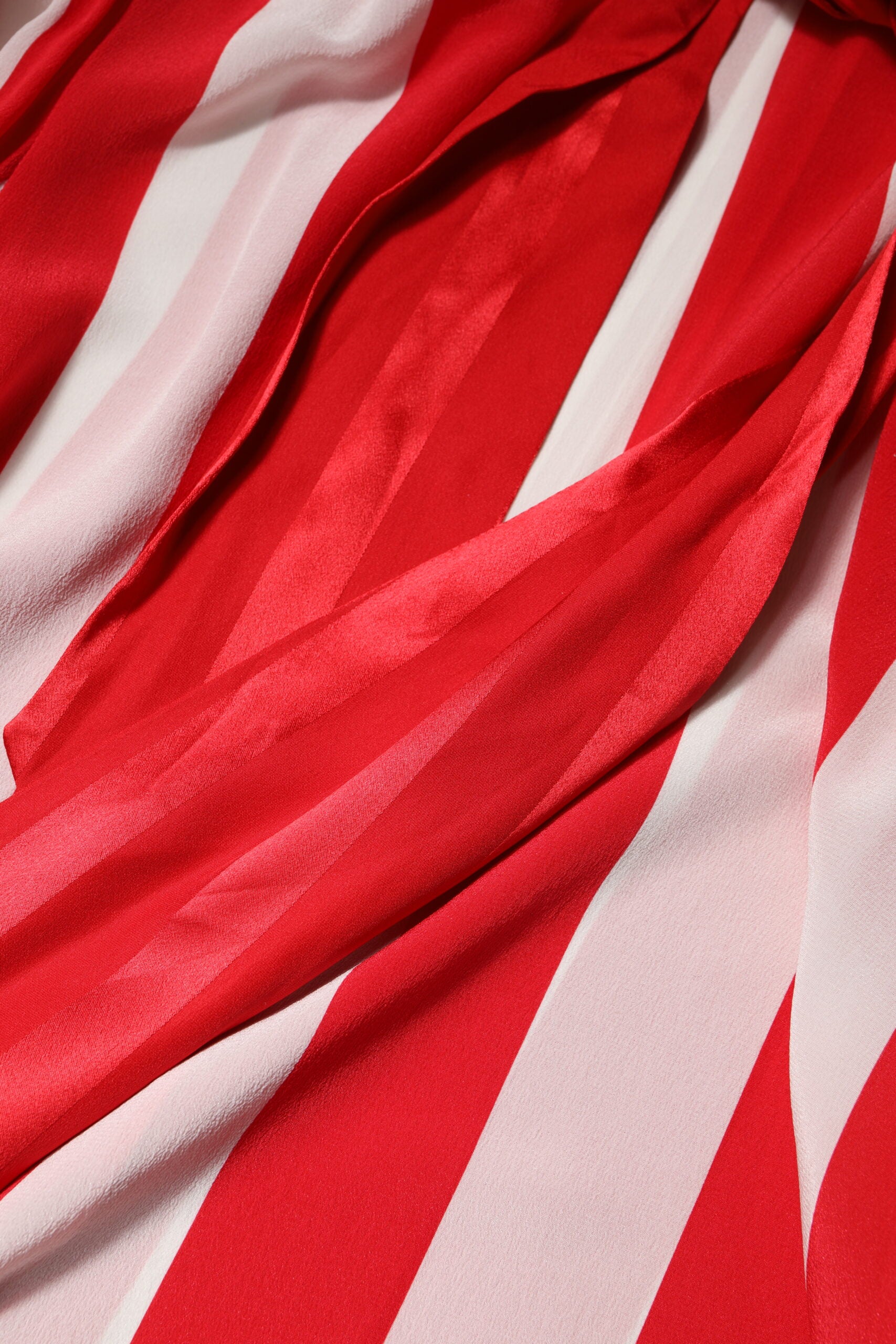 Dolce & Gabbana Red White Stripes Ascot Collar Blouse Top Dolce & Gabbana