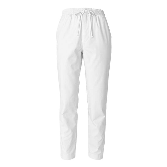 Alpha Studio White Cotton Jeans & Pant Alpha Studio