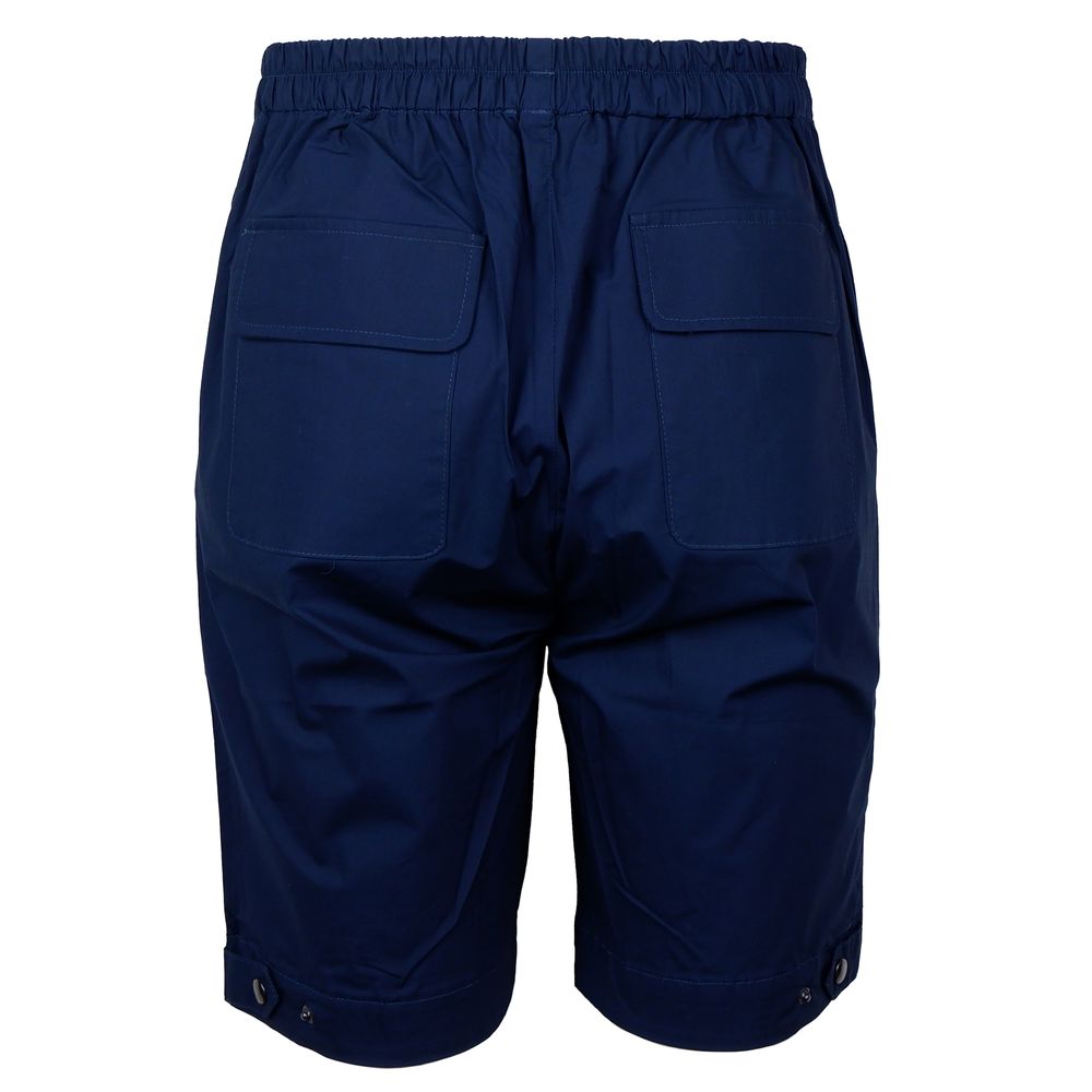 Alpha Studio Blue Cotton Short Alpha Studio