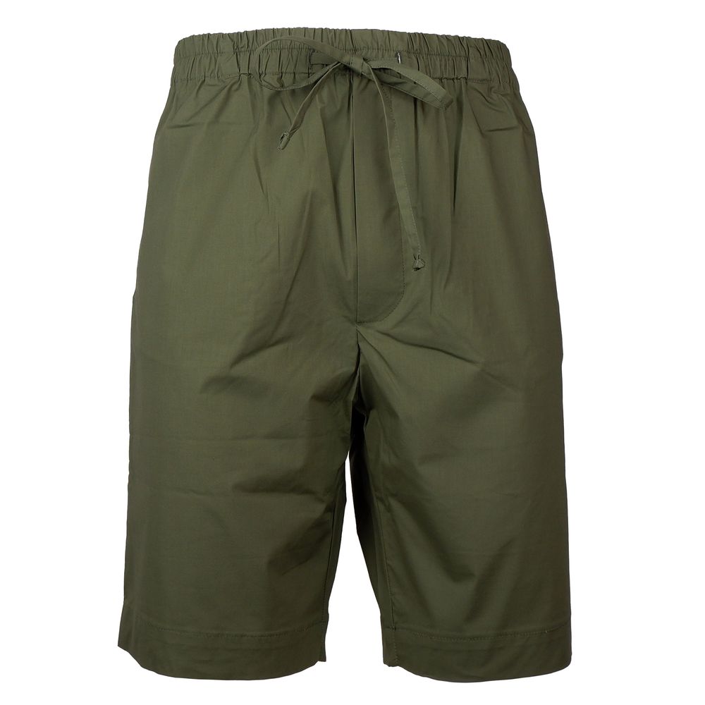 Alpha Studio Green Cotton Short Alpha Studio