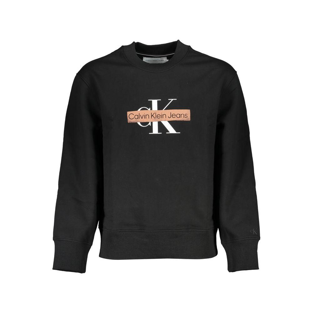 Calvin Klein Black Cotton Men's Sweatshirt - Eljoys Fashion 