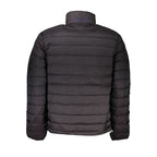 Black La Martina Nero Poliammide men's jacket with a sleek design, front zipper, and stand-up collar, suitable for casual wear.
