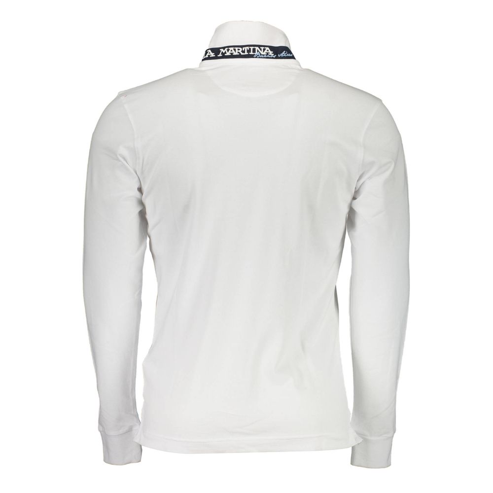 La Martina elegant slim fit polo shirt with embroidery details, showcasing a stylish men's casual fashion piece.
