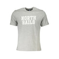 North Sails Grigio cotton men's T-shirt displayed, featuring a classic crew neck and casual fit in light gray fabric.