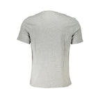 North Sails Grigio cotton men's T-shirt displayed on a hanger, featuring a classic crew neck and soft fabric.