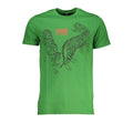 Cavalli Class Verde cotton men's T-shirt featuring a classic fit and green color with subtle branding details.