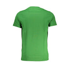 Cavalli Class Verde cotton men's T-shirt with round neckline and short sleeves, featuring a casual fit and subtle branding.