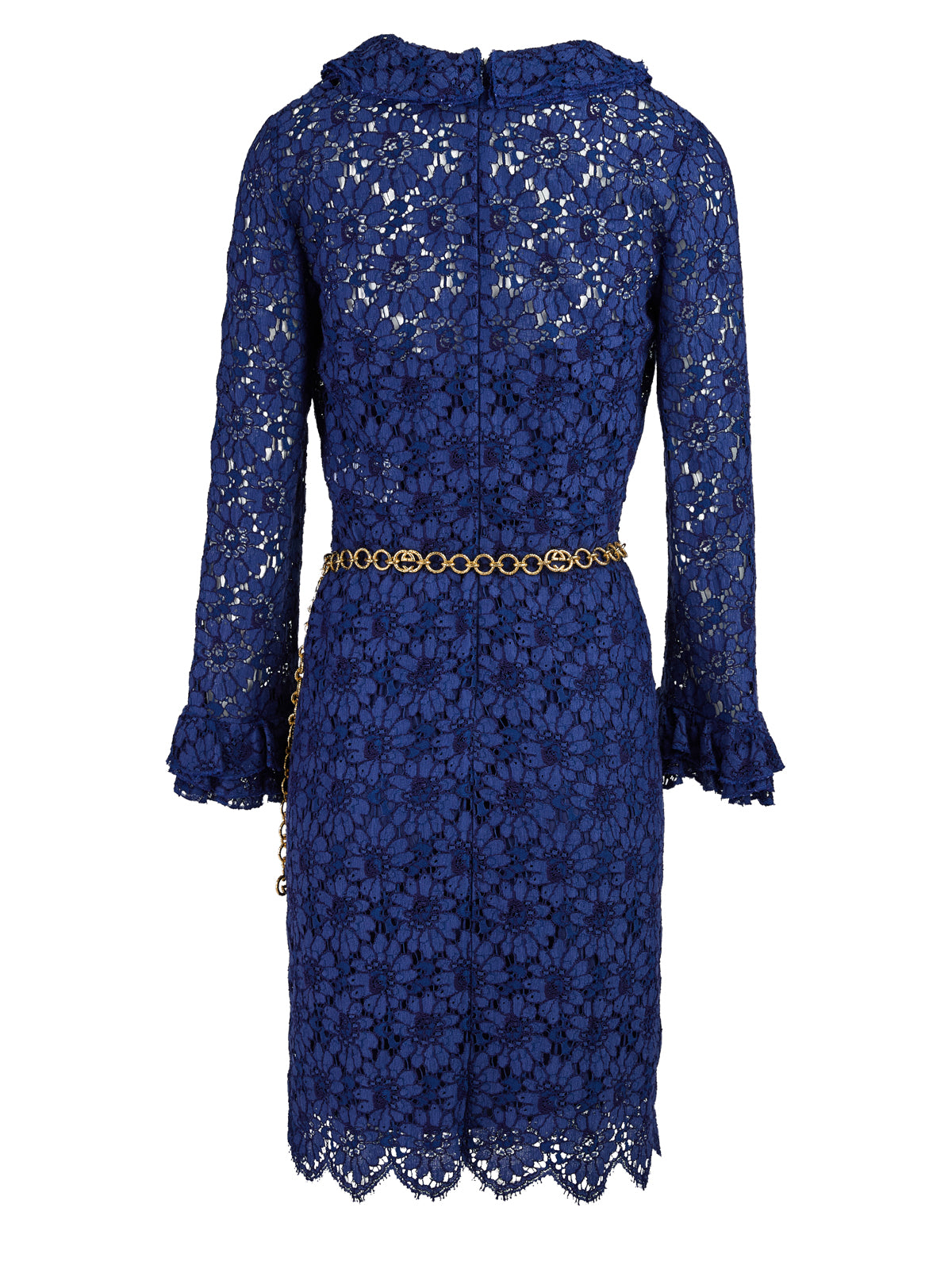 Gucci Blu Viscose and Cotton Mid Long Dress Gucci
