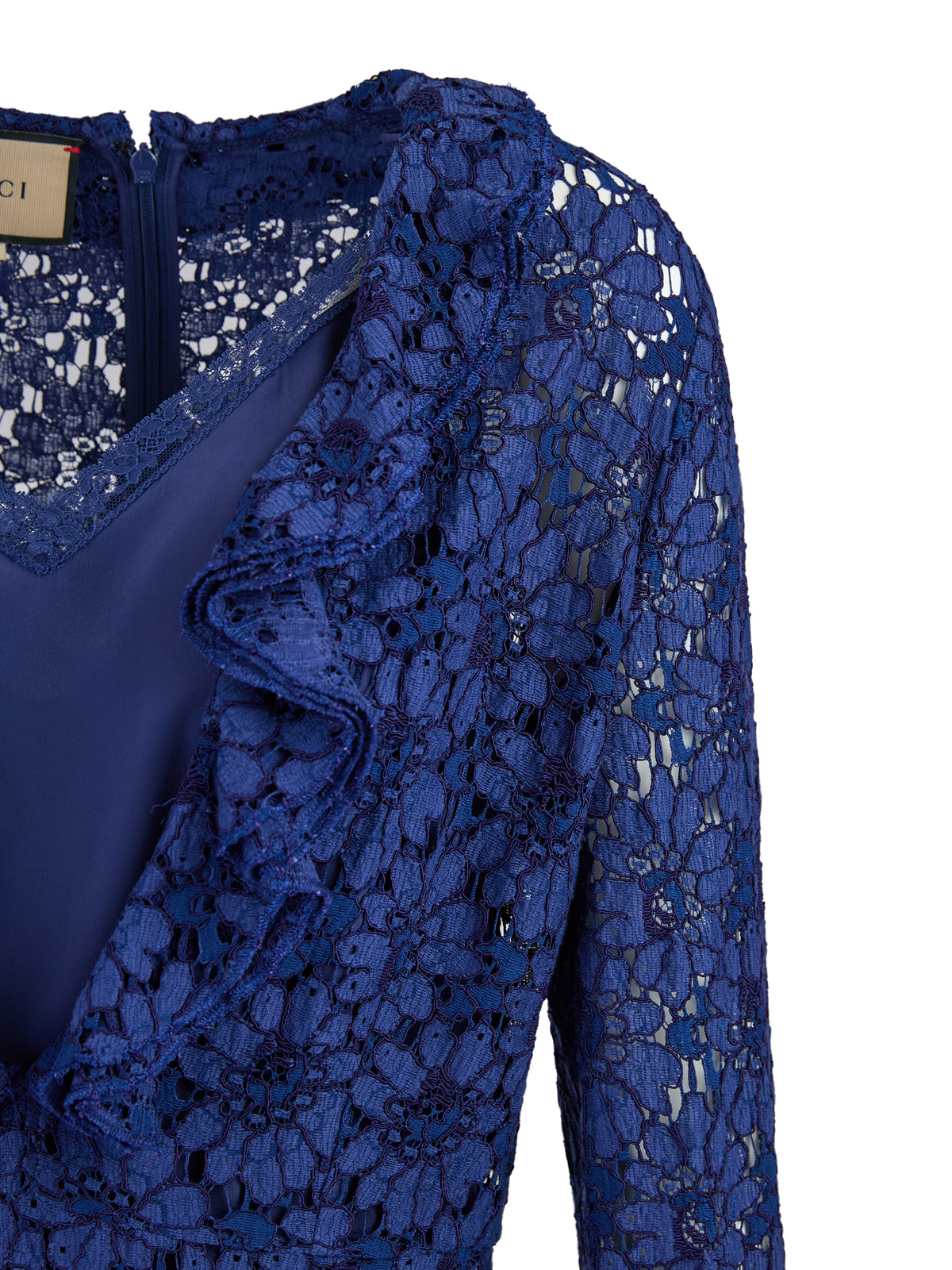 Gucci Blu Viscose and Cotton Mid Long Dress Gucci