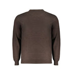 Harmont & Blaine men's brown wool sweater with crew neck and ribbed cuffs, perfect for casual or smart-casual wear.