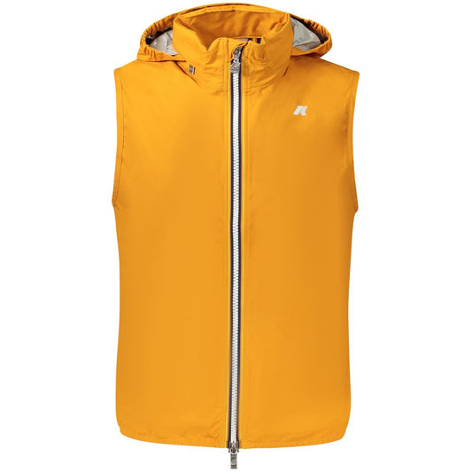 K-WAY Orange Polyester Men Jacket K-WAY