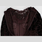 Dolce & Gabbana Purple Floral Lace Ricamo Maxi Dress