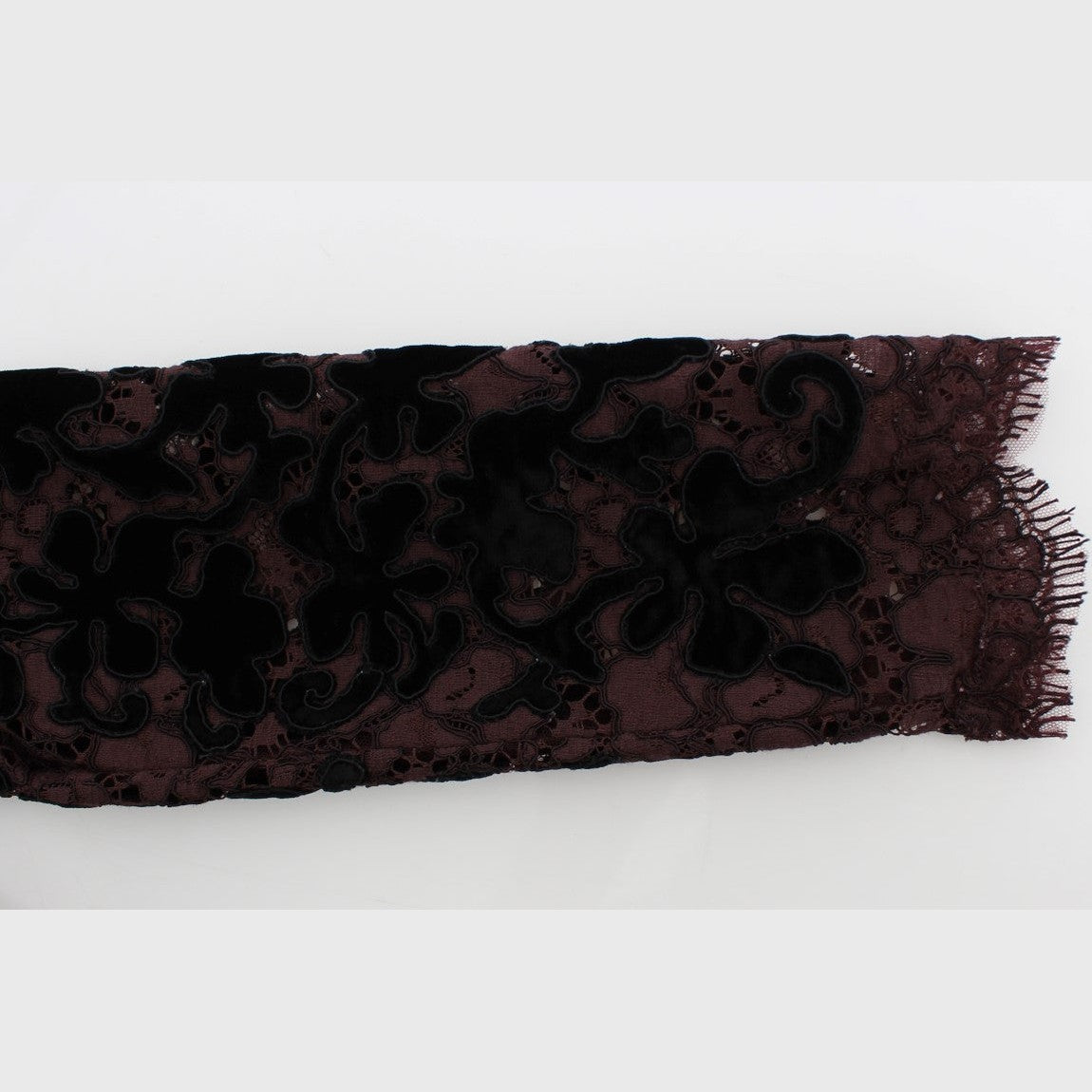 Dolce & Gabbana Purple Floral Lace Ricamo Maxi Dress
