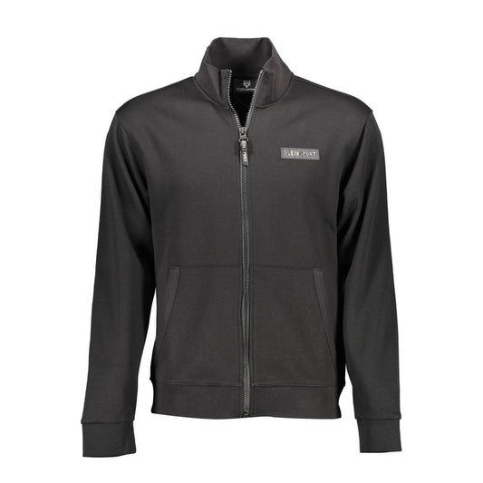 Plein Sport Black Cotton Sweater Plein Sport