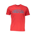 Red Cavalli Class cotton men's T-shirt with a classic fit and round neckline, featuring subtle branding detail.