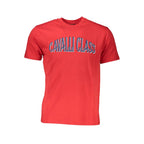 Red Cavalli Class cotton men's T-shirt with a classic fit and round neckline, featuring subtle branding detail.
