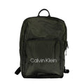 Calvin Klein Verde polyester men's backpack with adjustable straps and front pocket, ideal for everyday use.