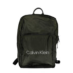 Calvin Klein Verde polyester men's backpack with adjustable straps and front pocket, ideal for everyday use.