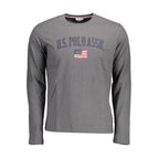 Grey cotton men's T-shirt by U.S. POLO ASSN., with a classic fit and subtle logo on the chest.