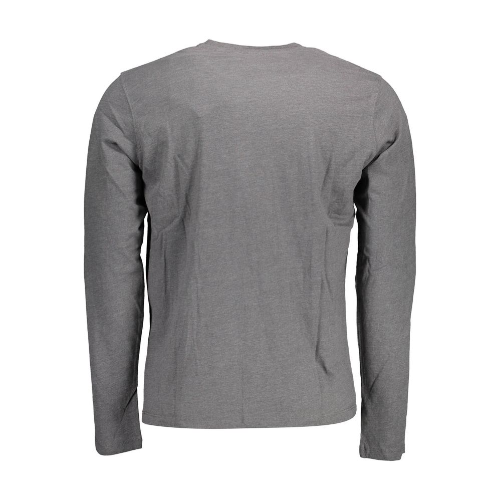 Gray cotton men's T-shirt from U.S. POLO ASSN. featuring a classic fit and subtle brand logo on the chest.