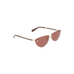 Calvin Klein Rosa Metallo women's sunglasses with round pink-tinted lenses and sleek metal frame.
