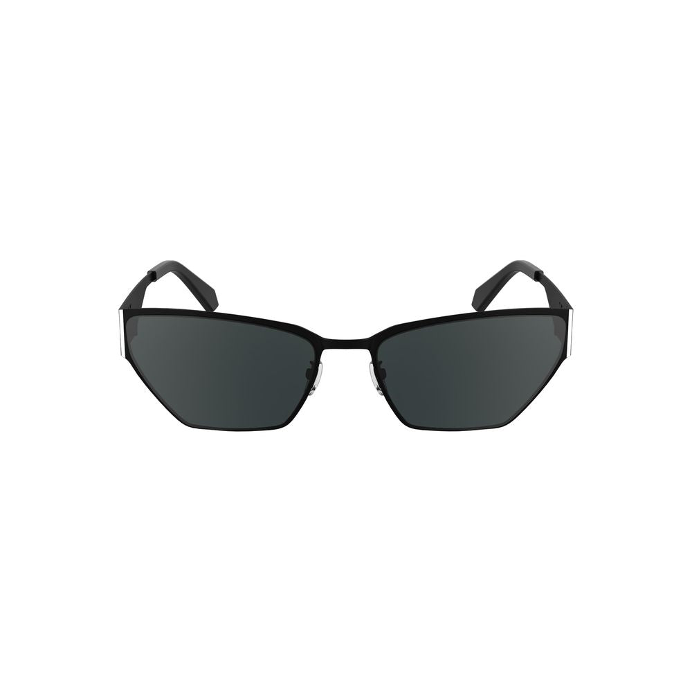 Calvin Klein Nero Metallo women's sunglasses with black frames and dark tinted lenses.