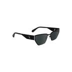 Calvin Klein Nero Metallo women's sunglasses with black frames and dark tinted lenses, stylish and modern eyewear accessory