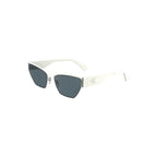 Calvin Klein white metal women's sunglasses with sleek frames and tinted lenses, stylish and modern eyewear.