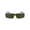 Calvin Klein Verde Bio Women Sunglasses with round green tinted lenses and slim metal frames.