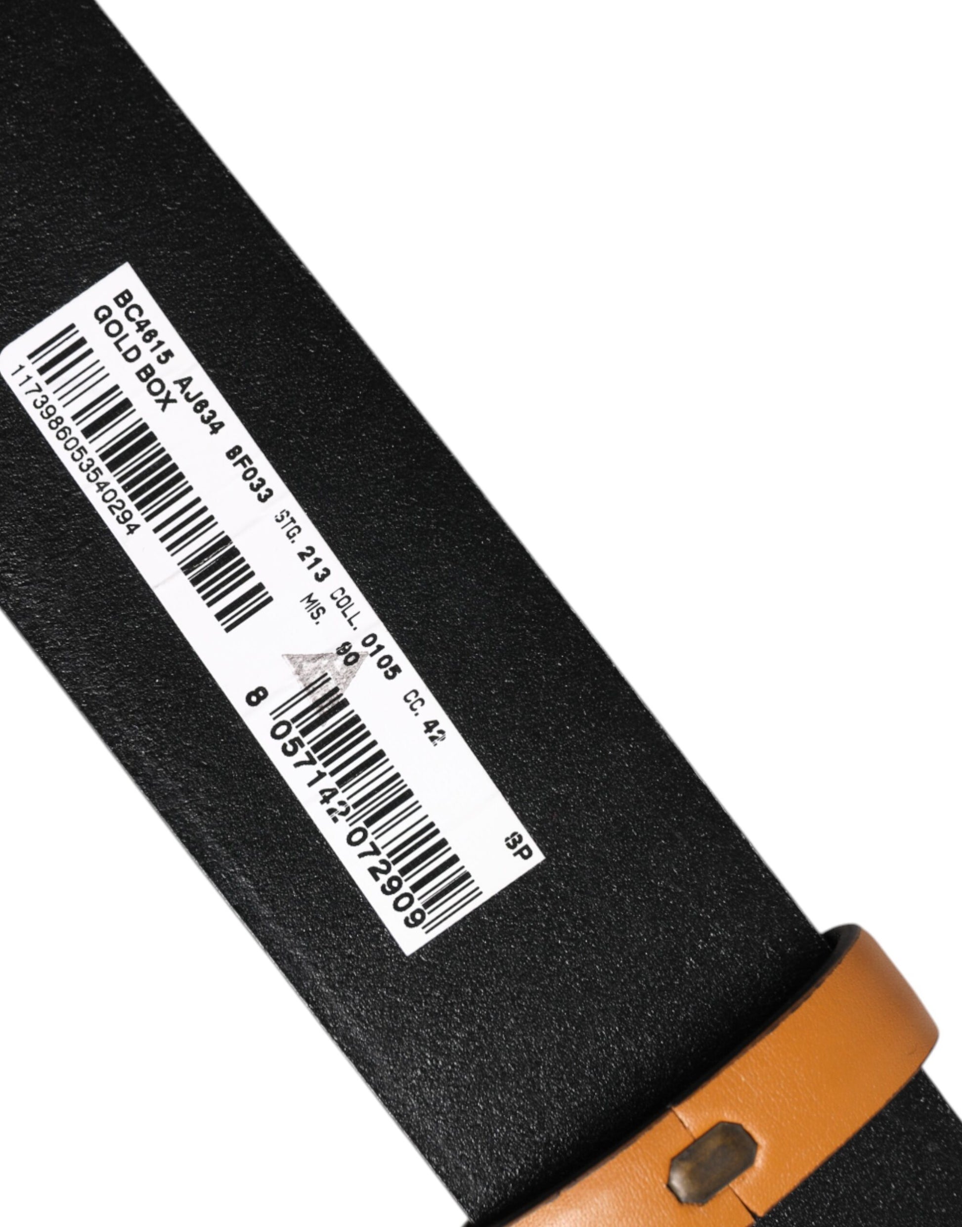 Dolce & Gabbana Brown Leather Buckle DG Logo Embossed Belt Dolce & Gabbana