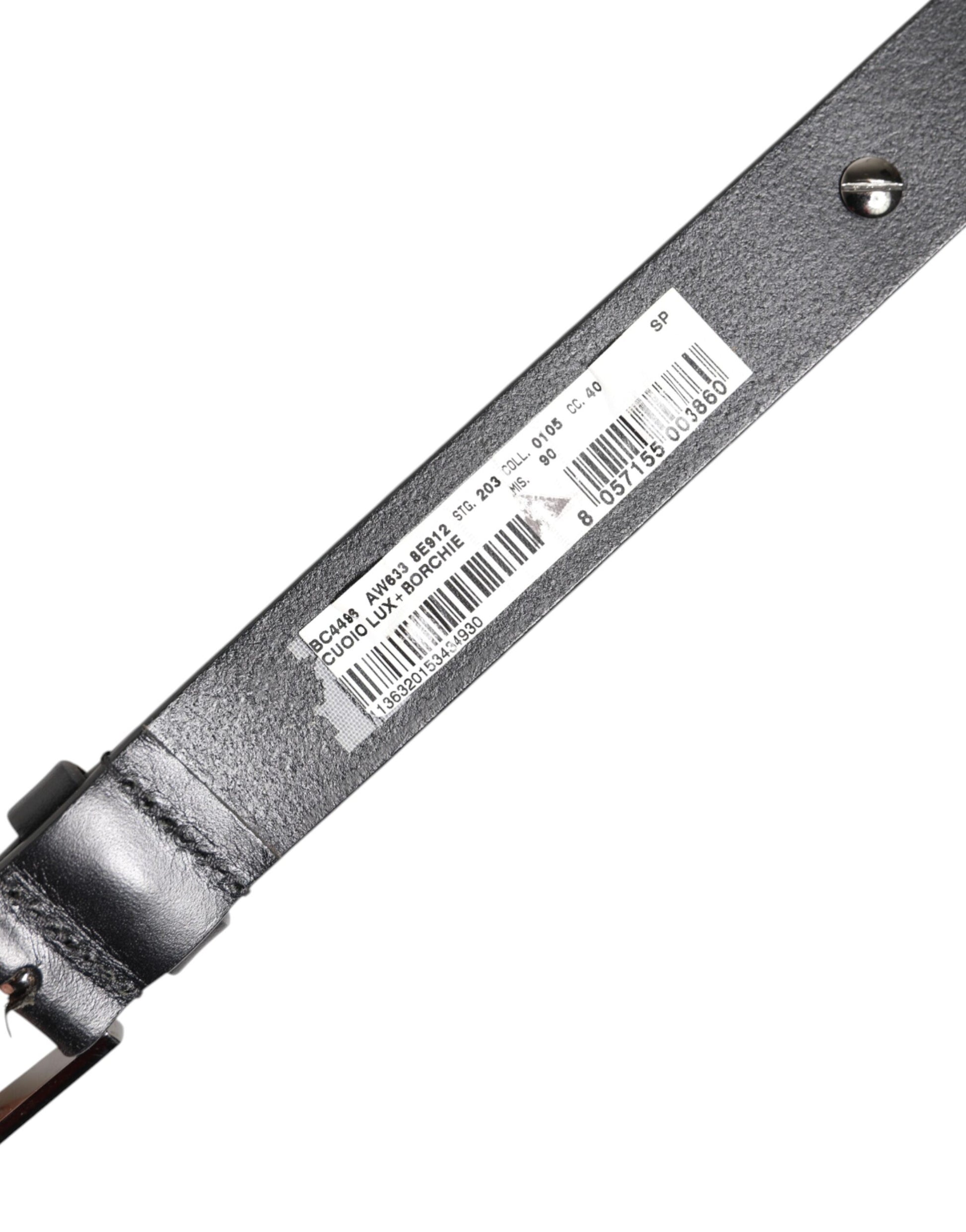 Dolce & Gabbana Black Luxury Leather DG Studs Buckle Belt Dolce & Gabbana