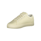 Calvin Klein Bianco polyester men's sneaker with white design and casual style, featuring lace-up closure and brand logo.