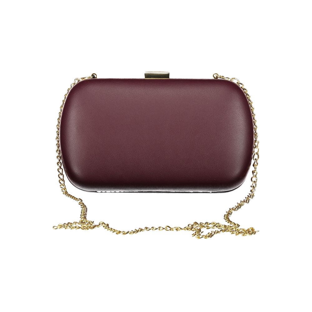 Mario Valentino Rosso polyurethane women's bag with sleek design and gold-tone hardware, stylish accessory for everyday use.