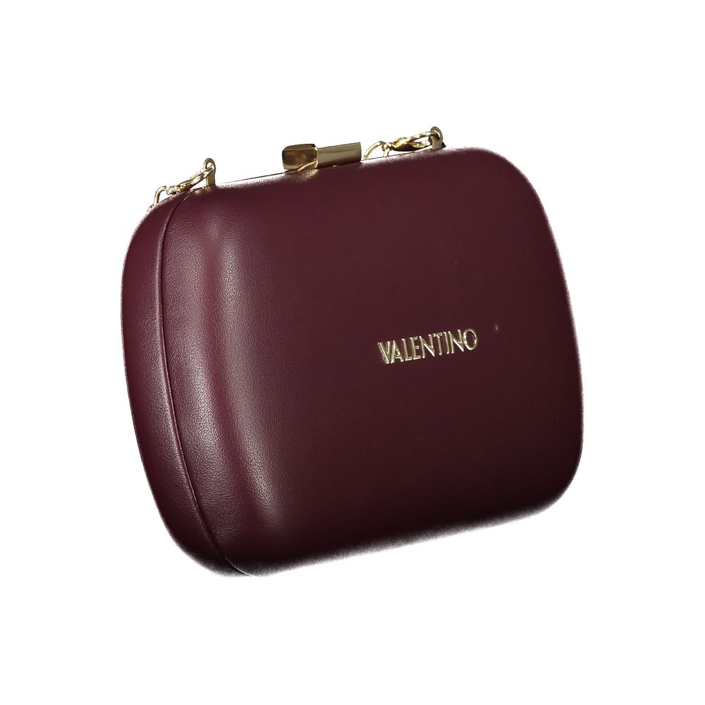 Mario Valentino Rosso women's polyurethane bag with sleek design and top handle, featuring a vibrant red color and modern style.