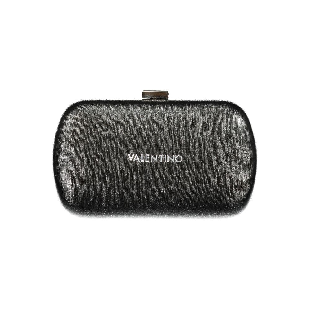 Mario Valentino Nero women's handbag made of polyurethane, featuring a sleek design and silver-tone hardware.