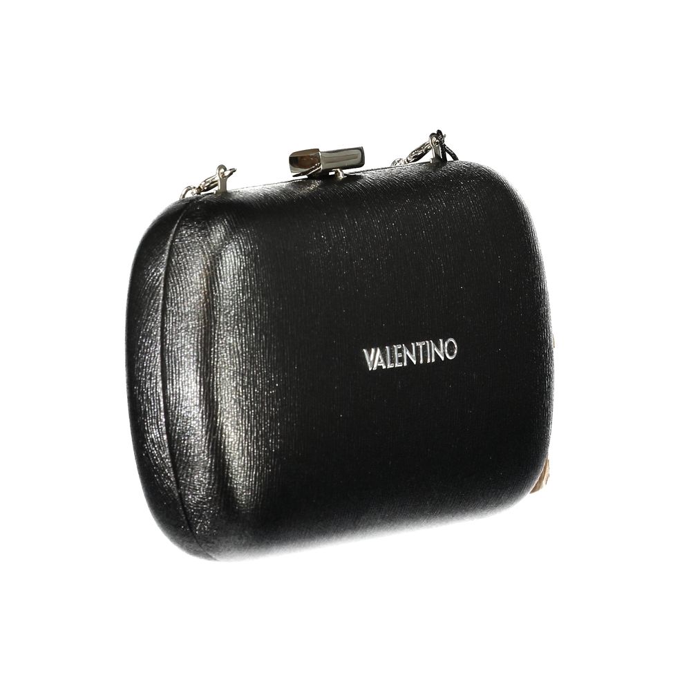 Mario Valentino Nero women's handbag made of faux leather, featuring sleek design and top handle for stylish everyday use.
