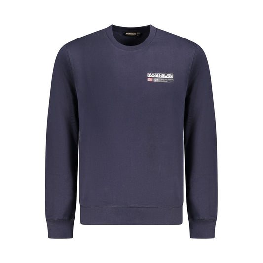 Napapijri Blue Cotton Men Sweater Napapijri