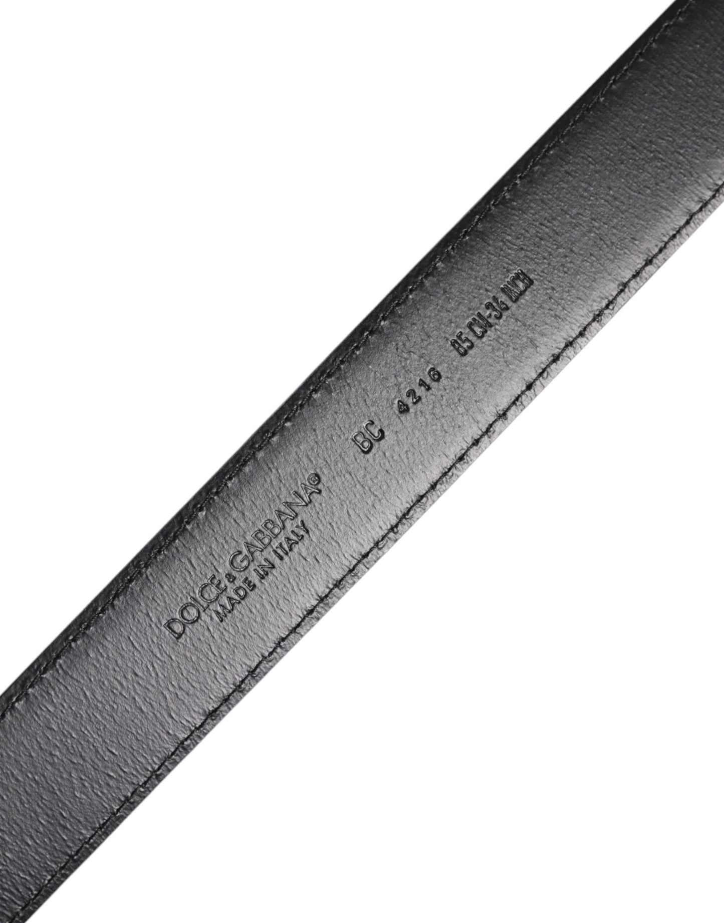 Dolce & Gabbana Brown Classic Calf Leather Silver Buckle Belt Dolce & Gabbana