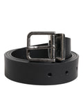 Dolce & Gabbana Black Classic Leather Metal Buckle Belt - Eljoys Fashion 