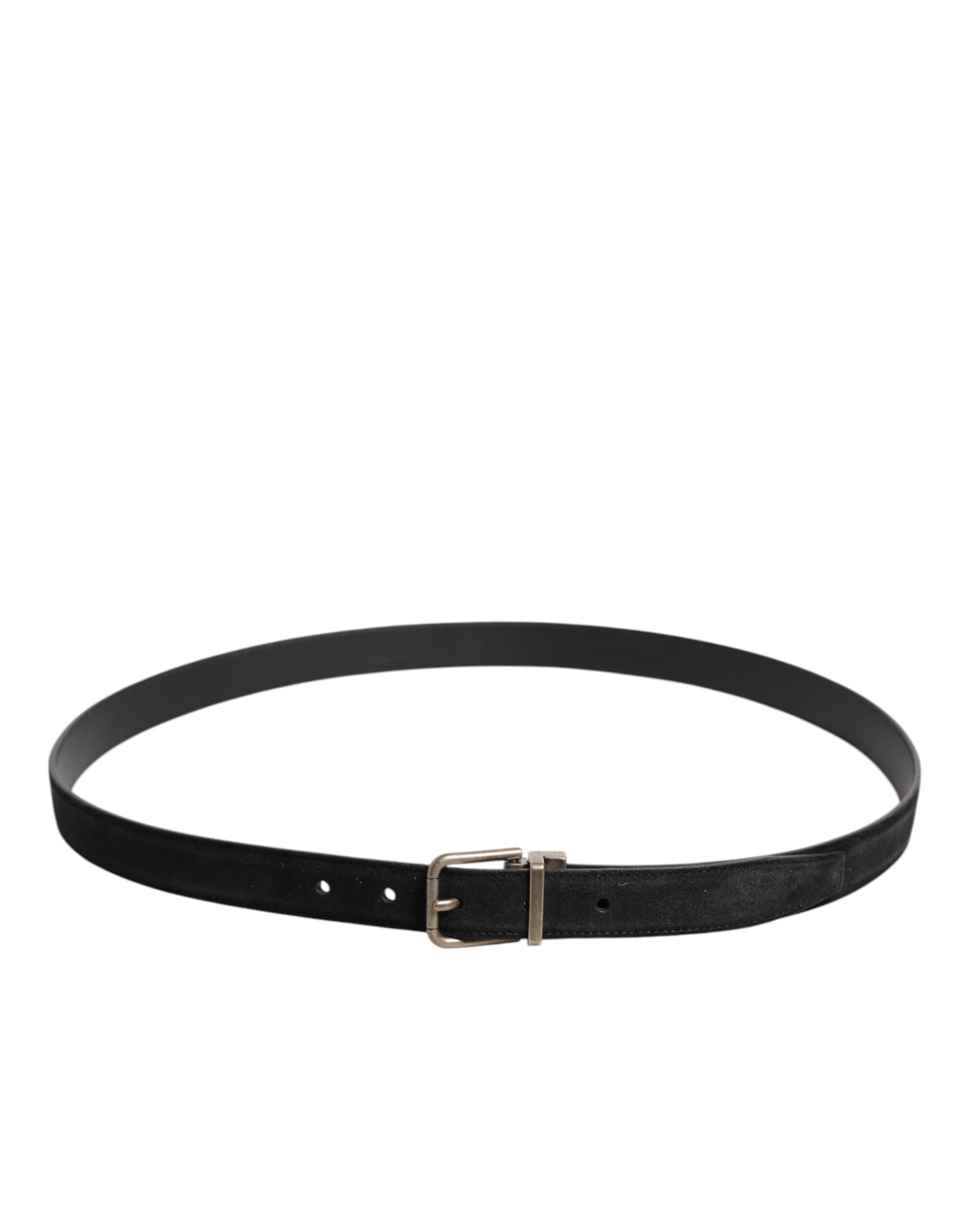 Dolce & Gabbana Black Calf Leather Classic Metal Buckle Belt Dolce & Gabbana