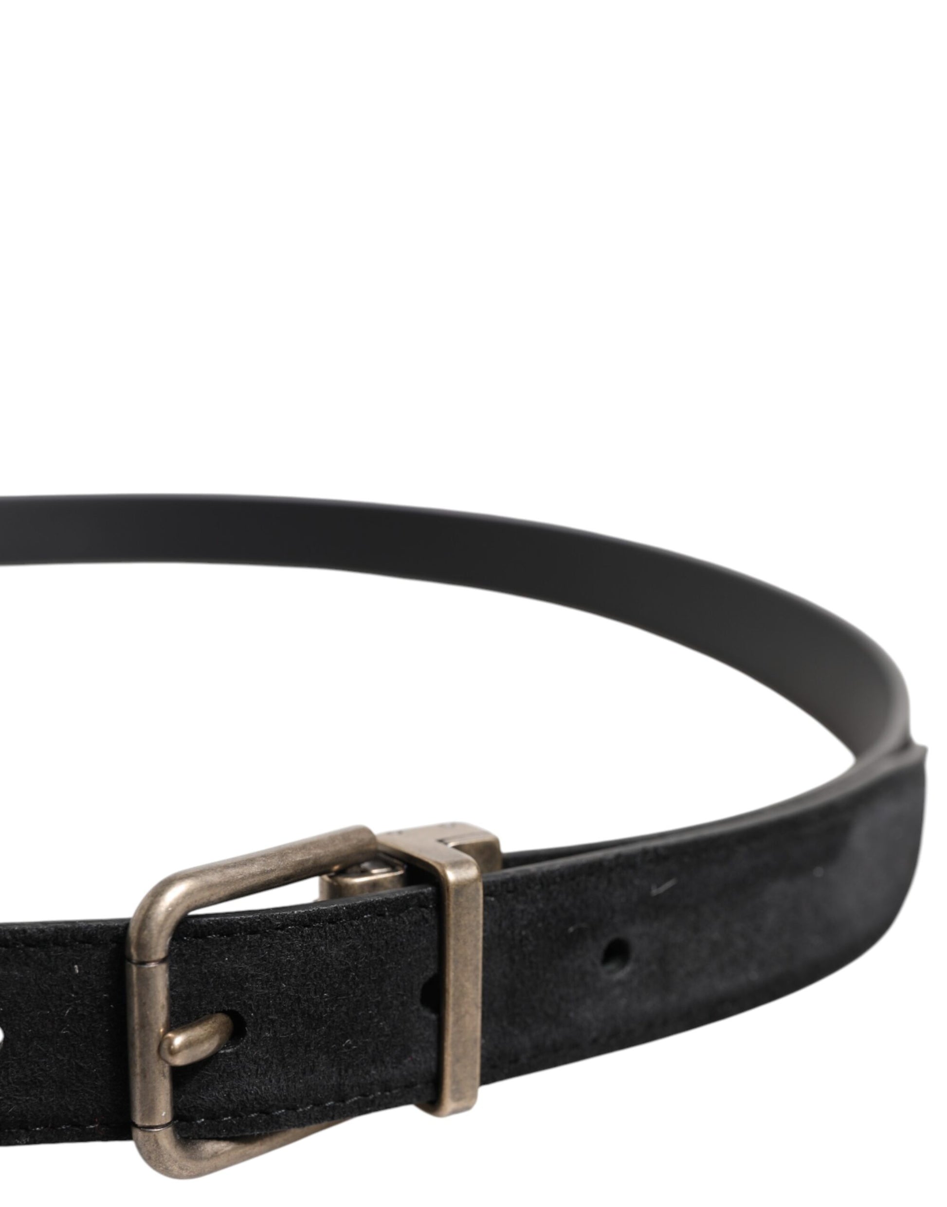 Dolce & Gabbana Black Calf Leather Classic Metal Buckle Belt Dolce & Gabbana